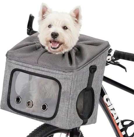 Ownpets Dog Bike Basket Bag Pet Carrier, For Dogs and Cats, Large
