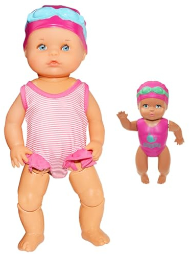 Poupée de Natation avec Articulation Mobile, alimentée par Batterie, Mignonne et réaliste, étanche, avec Combinaison Amovible pour Baignoire de Piscine, Incluse, sans Batterie
