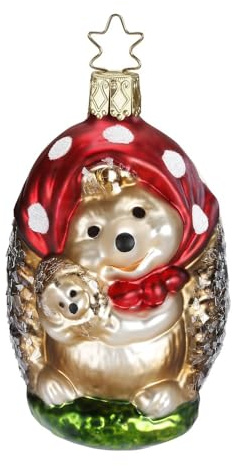 Inge Glas - Christbaumschmuck, Baumschmuck - Mama Igel - Höhe: 9cm - von Hand gefertigt