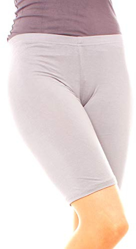 Easy Young Fashion – dam korta basleggings – elastiska viskoscykelbyxor – korta bomullsshorts 1077 – en storlek (XS-M)