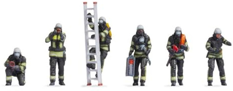 NOCH Z Figurines de pompiers 3D avec impression 3D colorée Z pour les amis des pompiers, parfait pour le modélisme