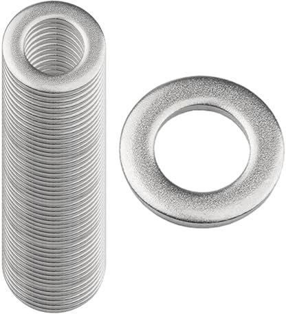 JTMKYO 50 rondelle M8 x 20 mm in acciaio inossidabile 201, rondelle a vite in acciaio inossidabile, rondelle in acciaio inox