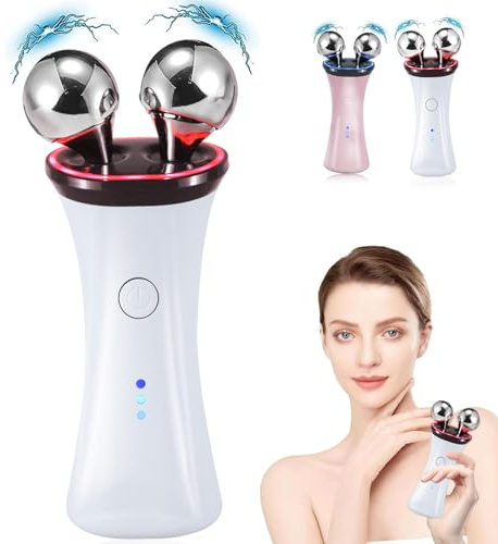 Microcurrent Facial Device - Electric Face Lifting & Toning for Face & Neck for Mother & Companion - Handheld Skin Care Device (White)