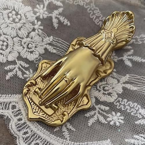 Lady's Hand Shaped Metal Paper Clip Binder Clips Page Holder Vintage Bullet Junk Journal Clips Book Clips Decorative Clip Traveler's Notebook Accessories Clamps for Office Home DIY Use Gold