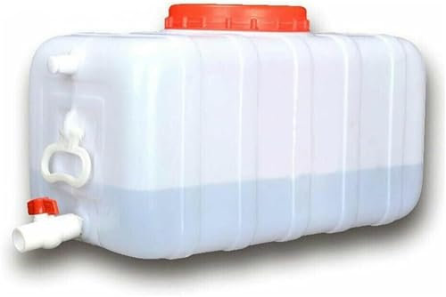 AMAZWI Camping RV Trips Plastic Water Tank with Sealing Cover,25L/50L/75L/100L/150L/200L Multifunctional Water Tank,Camping Water Tank(50L)