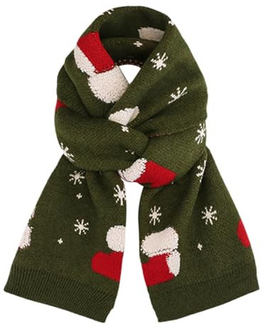 Winter Schal, Weihnachtsschal Damen Herren Mode Weich Stricken Schal - Winterschal Warm Kuschelig Wollschal Elch Drucken Schal