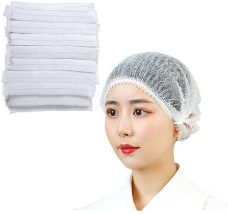 Küche Haarnetze,100 PCS Op Haube Frauen Haarnetze Haarnetze Mütze Op Hauben Damen Elastische Staubkappe Haarnetz für Küche Catering Schlafen Foodservice Salon SPA Staubfrei Arbeitsbereich