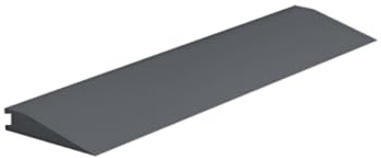 Roppe Rolling Traffic Transition Profile #75, Dark Gray, 3/8 H X 9' L X 3-1/8 W