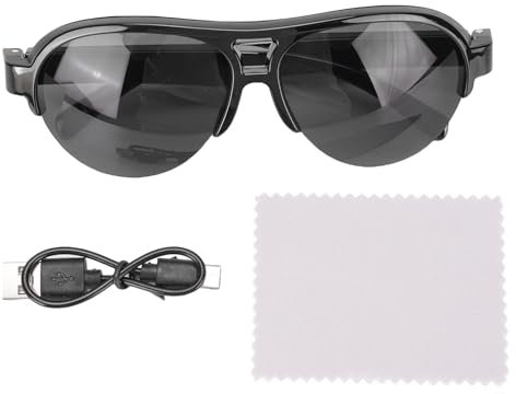 Fockety Smart Brille für Männer Frauen, Bluetooth AI -Übersetzerbrille mit Echtzeitübersetzung Unterstützt 144 Sprachen, Sprachkontrollbrillen mit Mikrofon & Lautsprecher für Reisen