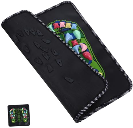 DECORNIJIA Tappetino Massaggiante per Piedi in Pietra con Agopressione Precisa Antiscivolo e Resistente per Rilassamento di Piedi e Gambe per Uso Domestico e Ufficio