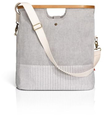 Prym - Canvas and Bamboo (40.5 x 25 x 45cm) Grey Travel Bag - 1 Unit