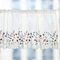 Wemay Vorhang mit Stickerei, ländlicher Stil, Café-Vorhang, Küchengardine, Blumenmuster, Fenstervolant, W60XL, 45,7 cm (Wild Flower)