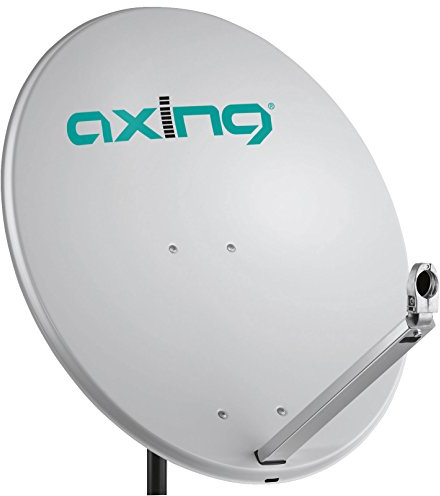 Axing SAA 1 Aluminium Satellite Dish with 40 mm LNB Bracket, 80 cm – Light Grey