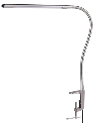 Lindby LED Klämlampa 'LIONARD' (modern) i Grå av metaller för vardagsrum/matsal (1 lamor, glödlampor ingår) - Bordslampa, läslampa, sänglampa, sängbordslampa