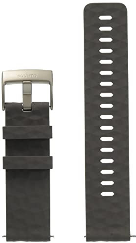 Suunto -Uhrenarmband, f眉r alle Suunto Spartan Sport WRH und Suunto 9 Uhren, Silikon, L盲nge: 22,3 cm, Stegbreite: 24 mm, Grau/Silber, Inkl. Stifte zur Montage, SS050222000