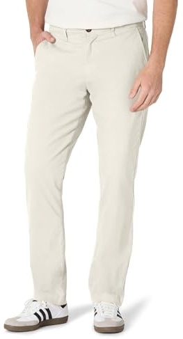 Amazon Essentials Men's Athletic-Fit Stretch Chino Pants, Casual Business Wear, Stone, 35W x 32L