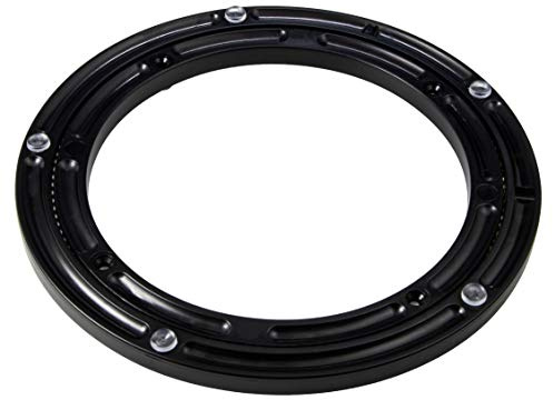 Gedotec Schwerlast-Drehbeschlag 360° Drehscheibe drehbar Ø 230 mm | Drehteller Kunststoff schwarz | Druckkugellager Tragkraft 200 kg | Dreh-Ring zum Schrauben für Möbel | 1 Stück - Drehkranz Küche