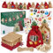 Adventskalender zum Befüllen 2025 - Jute Adventskalender zum Selbstbefüllen mit Beuteln, Stickern und Zahlen Aufkleber - Adventskalender zum Basteln - DIY Adventskalender Selber Befüllen LIVAIA