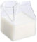 GMWD Milchkännchen Glas, Milchkarton-Behälter Milch-Box Geformt Tasse Glas Milchkarton Behälter Transparent Unregelmäßige Tasse 250 ml