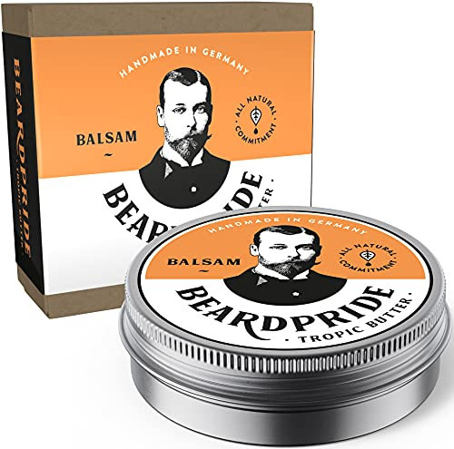 BEARDPRIDE Balsamo Barba Uomo - Tropic Butter - Il balsamo barba originale dal barbiere - Il nostro balsamo barba è a base di burro di karité naturale e oli preziosi - Balsamo barba - 28g