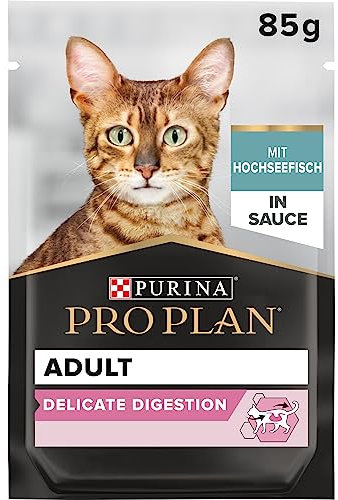 Pro Plan Delicate Digestion, Katzenfutter nass, mit Hochseefisch, 26er Pack (26 x 85g)