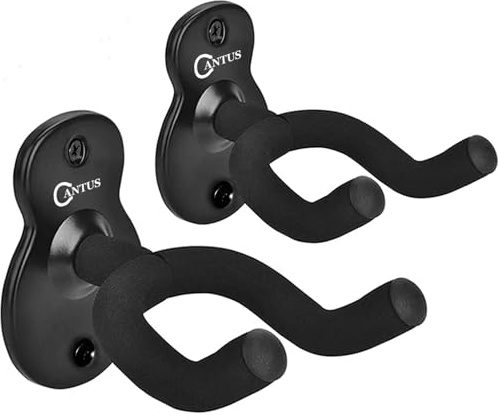 CANTUS Guitar Wall Mount Hangers for Acoustic Guitar Electric Guitar Bass Ukelele Universal Guitar Holder Hook,2 Packs