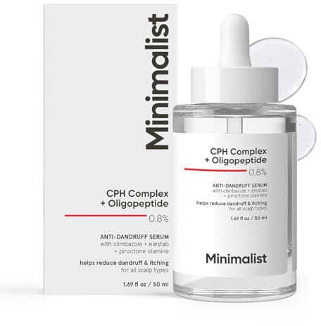 Minimalist Anti-Dandruff Hair Serum for Scalp | Pre Shampoo Treatment with CPH Complex & Oligopeptide 0.8% | With Elestab Advanced Anti Dandruff Molecule | For Women & Men | 50ml