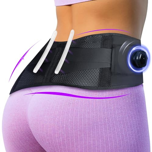 MOSKESON Cinturón Sacroilíaco de Cadera para Mujeres y Hombres que Alivia el Dolor de Nervios Ciáticos, Lumbar, de Pierna y Sacro Causado por la Disfunción de la Articulación del Si (S, 58-82cm)