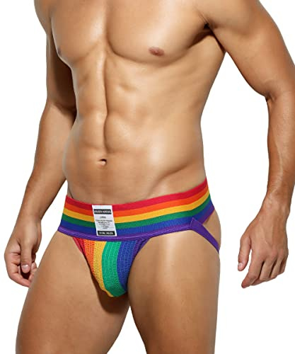 Mauro Kane Jockstrap Hombre Sexy Suspensorio Tanga String Ropa Interior Thong Deportivo Calzoncillos ArcoíRis M
