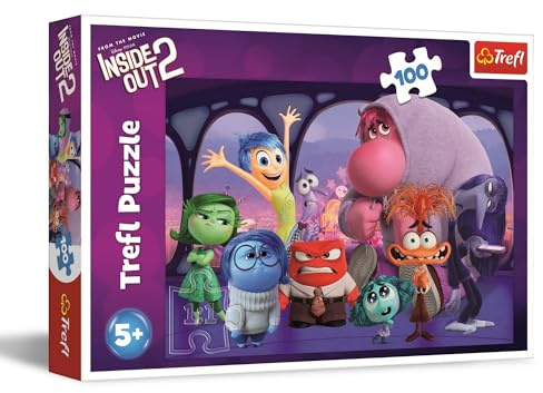 Trefl - Inside Out 2 - Puzzle 100 Pezzi - Puzzle Colorati con i Protagonisti del Film d’Animazione, Intrattenimento Creativo, Gioco per Bambini a partire dai 5 anni