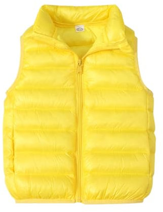 Steppweste Kinder Winterweste Gefütterte Stehkragen Weste Winddicht Ärmellose Jacke Baby Warme Steppweste Westen für Mädchen Jungen Gesteppte ärmellose Jacke Reißverschluss Ultraleichte Winter