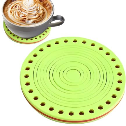 Dricksunderlägg – värmebeständigt 2-i-1 koppunderlägg | 3D-tryckta underlägg | | roterande bordsskiva tillbehör med 12-vägs snurrdesign | dryckesmatta för , bar, kontor, uteplats, sovrum
