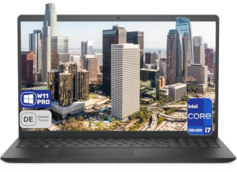 Dell Inspiron 15 3530 Laptop, Intel Core i7-1355U, 64 GB DDR4 RAM, 1 TB PCle SSD, 15.6 FullHD Display, Intel Iris Xe, Wi-Fi 6, QWERTZ Tastatur, Windows 11 Pro, Carbon Black