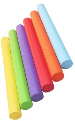 Kisangel Set 6 Bastoni da Staffetta Flessibili Colorati Strumenti di Gara Sicuri per attività Sportive all’Aperto Bastoncini Leggeri per Competizioni e Giochi Sportivi Colore Casuale
