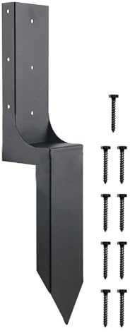 HYQOUKLR Poste de Valla, Pulgada de Acero del Negro 4x4 del Ancla del Poste for la Cerca y los buzones Inclinados de Madera(1pc)
