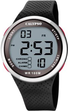Calypso Herren Digital Quarz Uhr mit Kunststoff Armband K5785/4