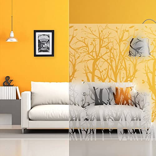 DIMEXACT - Film adhésif décoratif arbre et feuilles dépolis - 152 cm x 1 m - en Rouleau