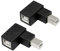 YACSEJAO USB 2.0 Typ-B-Druckeradapter, 2er-Pack 90 Grad USB 2.0 B-Stecker auf Typ-B-Buchse-Druckeradapter ， für Drucker, Scanner, Mobile Festplatte und mehr （Linker Winkel + rechter Winkel）
