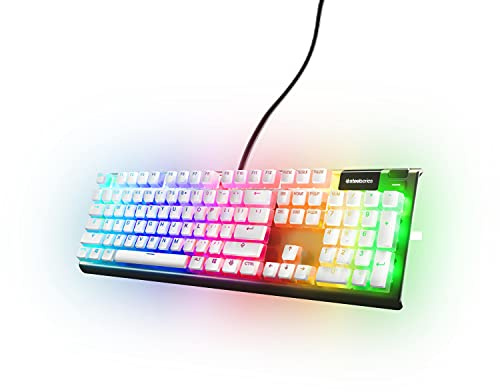 SteelSeries PRISMCAPS - Double Shot Pudding-Style Keycaps - Durable PBT Thermoplastic - Compatible with a Wide Range of Mechanical Keyboards - White