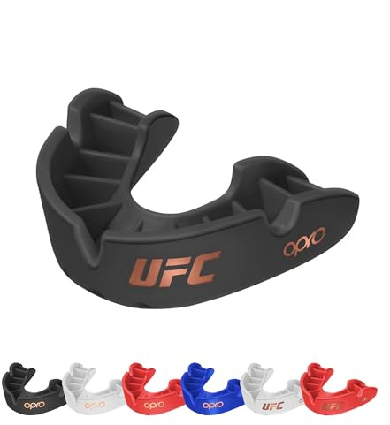 OPRO Protector Bucal Nivel Bronce - Ajuste Esencial para Adultos y Niños - Bucal para Boxeo, MMA, BJJ, Rugby y Hockey - Moldeo Fácil - con Garantía Dental Incluida