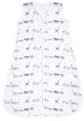 aden + anais Animal Sleeping Bag - Pack of 1 | 100% Wearable Cotton Muslin Sleep Sack | Soft & Lightweight Unisex Swaddle Blanket for Girls & Boys | 6-18 Months | Newborn & Infant Essentials