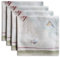 Maison d'Hermine Cloth Napkins 100% Cotton Everyday Set of 4 Dinner Napkins Cloth Washable, Kitchen, Party, Wedding, Restaurant, Gifts for Mothers Day Spring/Summer (Flying Birds, 45cm x 45cm)