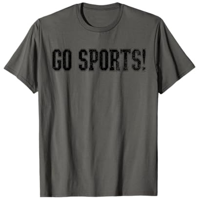 Go Sports! Co. Funny Vintage Sports Clueless Sport Fan T-Shirt - Grey, Small