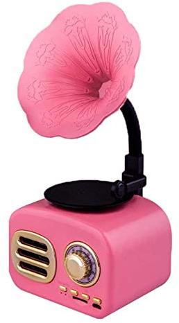HHUARI Altavoces Altavoz Bluetooth Retro, Fonógrafo Retro Jukebox Radio Vintage Altavoz Estéreo Inalámbrico Retro, con Bluetooth 4.1 Mini Altavoz Portátil Bluetooth Vintage Sonido Estéreo Envolvente