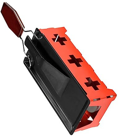 PRETYZOOM Mini Bandejas Antiadherentes Para Hornear Parrilla Para Queso Utensilios De Camping Con Rejilla Roja y Espátula Pequeña Mango De Madera