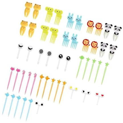 Mini dibujos animados bento tenedores de frutas palillos de dientes para niños Food Pastel Picks Bento Accesorios Lindos Mini Pinchos Adultos Palillos de Dientes Postre Frutas Pasteles Fiesta Infantil