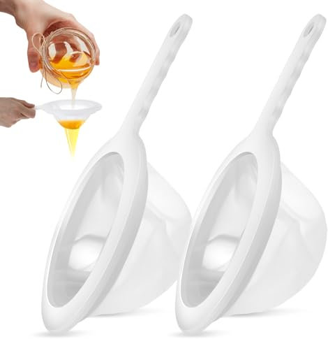 2 coladores de plástico para filtro de kéfir, malla de nailon extrafino, colador fino con asas antideslizantes, adecuado para filtrar yogur, vino láctico y miel