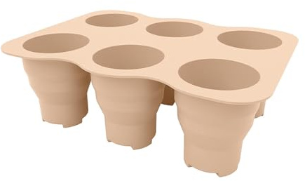 Generisch Bols d'état pour - en Silicone Pliable - 6 grilles - avec Trous de Drainage - Kit de démarrage pour Grasses d'intérieur