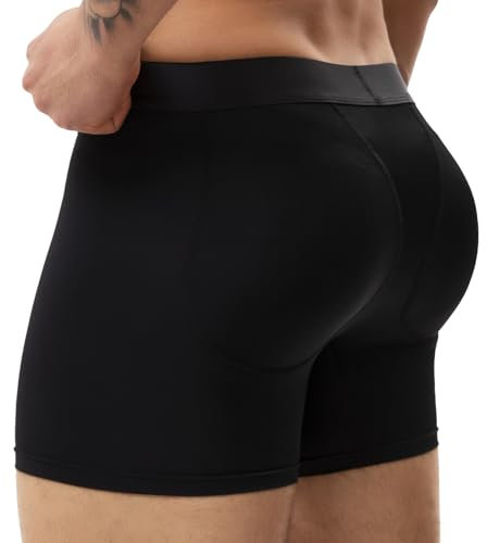 SLIMBELLE Shapewear Bauchweg Boxershorts Herren Kompressions Figurformende Bauchweg Unterhose Po Push Up Hip Enhancer Höschen Mit Hüftpolster
