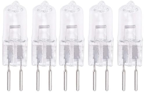 JZLBBC 5PCS 12V G6.35 100W Lampadine Alogene 24V 50W GY6.35 Lampadina alogena 220V G6.35 75W Lampade alogene bianco caldo per effetti di luce e proiettori 12V-100W